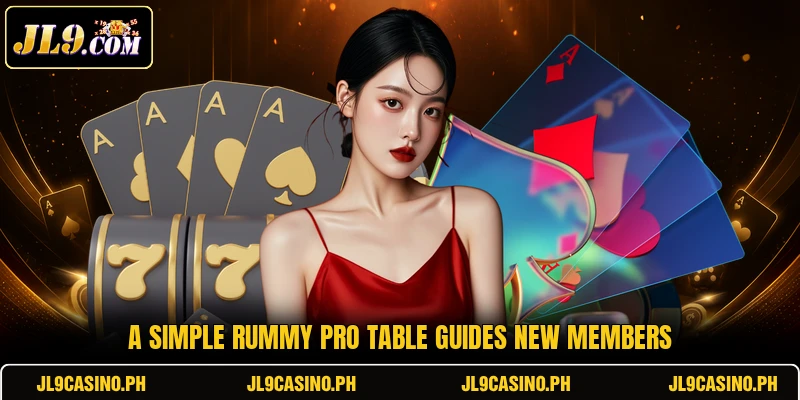 A simple Rummy Pro table guides new members