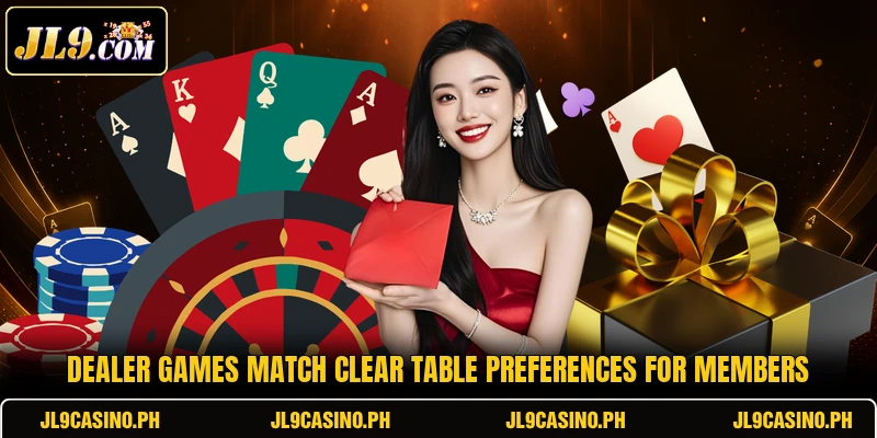 Dealer games match clear table preferences for members Dealer games match clear table preferences for members