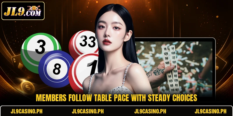 Members follow table pace with steady choices