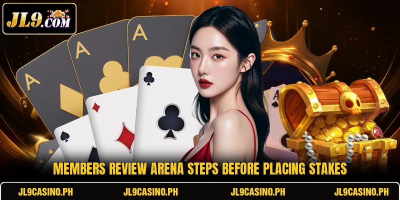 Members review arena steps before placing stakes