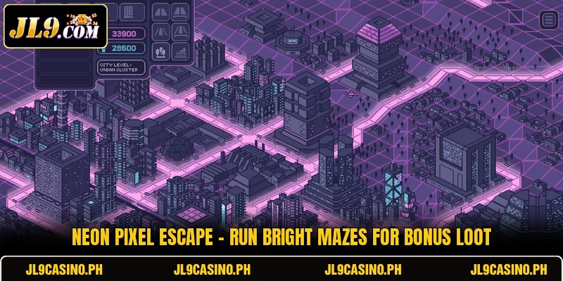 Neon Pixel Escape - Run Bright Mazes For Bonus Loot