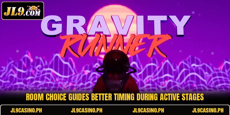 Room choice guides better timing during active stages Room choice guides better timing during active stages